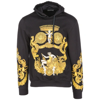 Shop Versace Men's Hoodie Sweatshirt Sweat In Black