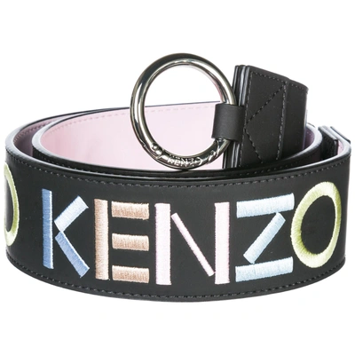 Shop Kenzo Women's Leather Shoulder Strap In Black