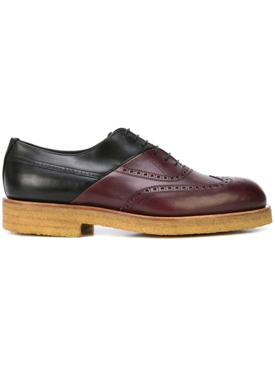 Shop Pierre Hardy Twins Oxford Crepe Shoes - Black