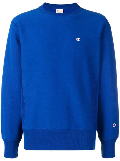 Shop Champion Reverse Weave Sweatshirt - Blue