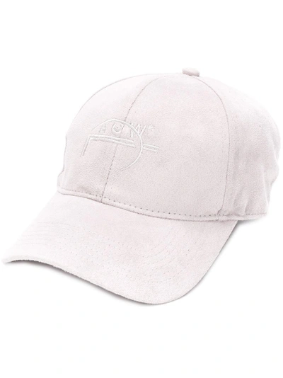 Shop A-cold-wall* Distressed Logo Embroidered Cap - Grey