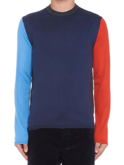Shop Comme Des Garçons Shirt Tricoloured Sweater In Multi