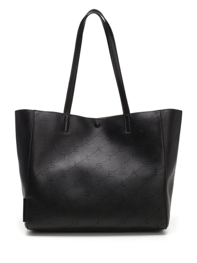 Shop Stella Mccartney Faux Leather Tote Bag In Black