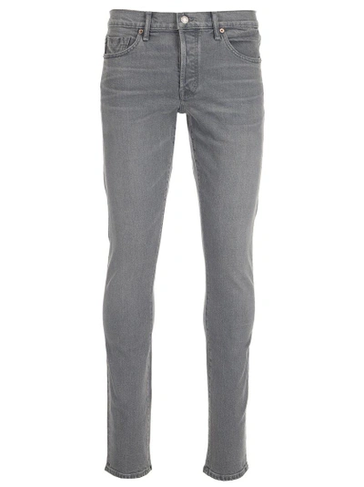 Shop Tom Ford Slim Stretch Jeans In Grey
