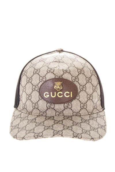 Shop Gucci Gg Supreme Tiger Cap In Multi