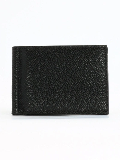 Shop Thom Browne Classic Money Clip Wallet In Black