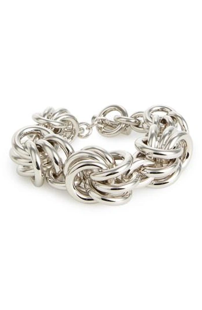 Shop Alexander Wang Knot Link Bracelet In Silver