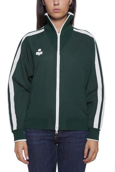 Shop Isabel Marant Étoile Darcey Striped Track Jacket In Green