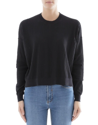 Shop Acne Studios Issy Rib Sweater In Black