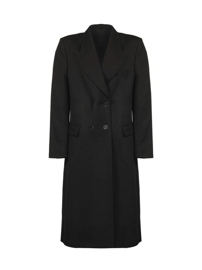 Shop Isabel Marant Joleen Double Breasted Coat In Black