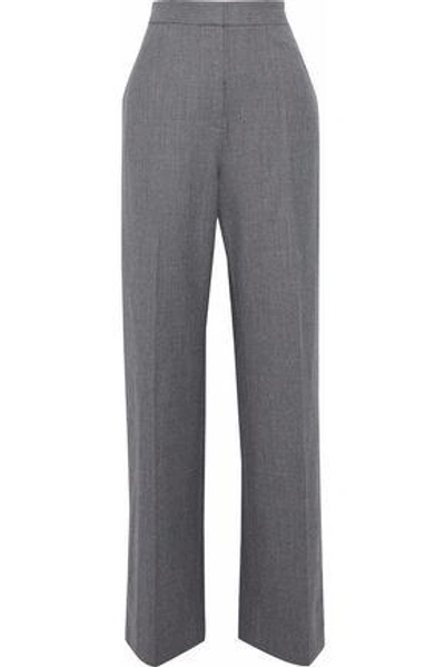 Shop Stella Mccartney Wool-blend Twill Wide-leg Pants In Gray