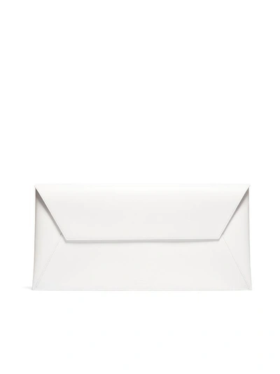 Shop Mm6 Maison Margiela Geometric Envelope Clutch In White