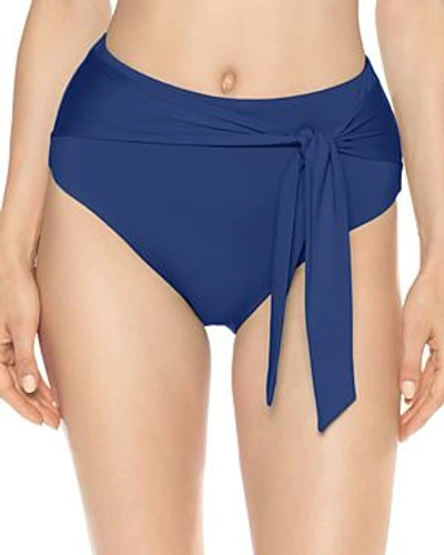 Shop Isabella Rose Double Take High-waist Bikini Bottom In Navy