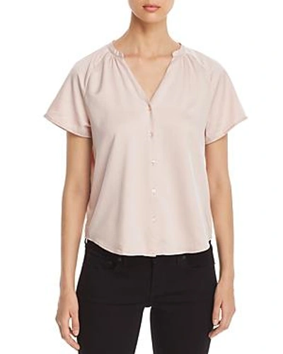 Shop Finn & Grace Short-sleeve V-neck Shirt - 100% Exclusive In Pale Pink