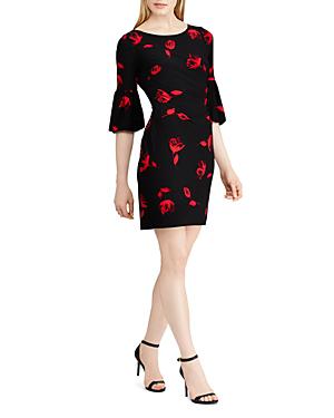 ralph lauren black dress with red flowers