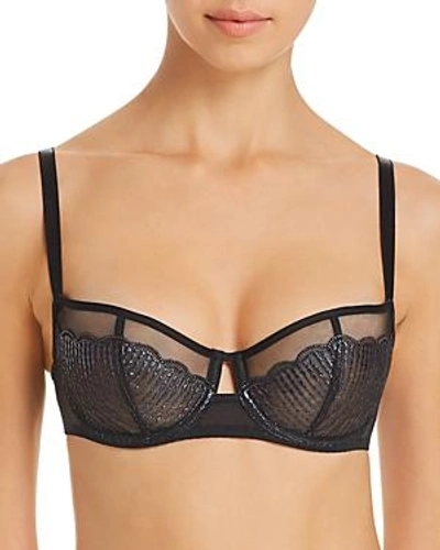 Shop Passionata By Chantelle Fabulous Demi Underwire Bra In Metallic Black