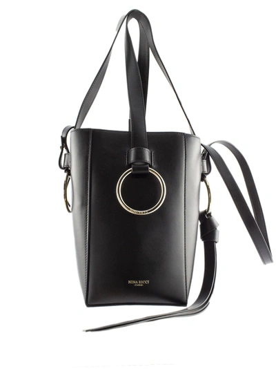 Shop Nina Ricci Bucket Shoulder Bag In Black Leather. In Nero