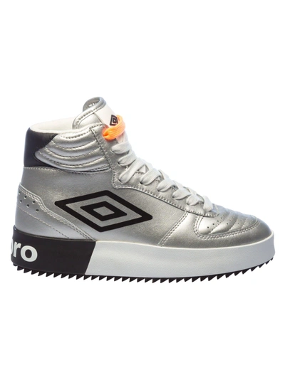 Shop Umbro Side Logo Basketball Sneakers In Silver