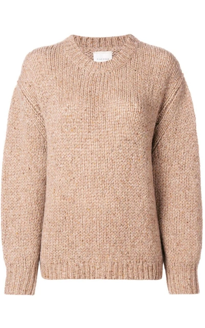 Shop Fine Edge Cashmere Relaxed-fit Sweater In Nocciola