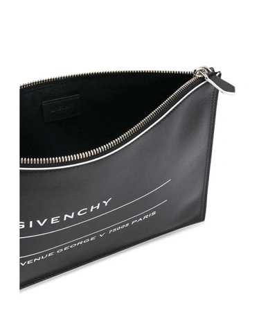 Shop Givenchy Black Medium Printed Clutch Bag