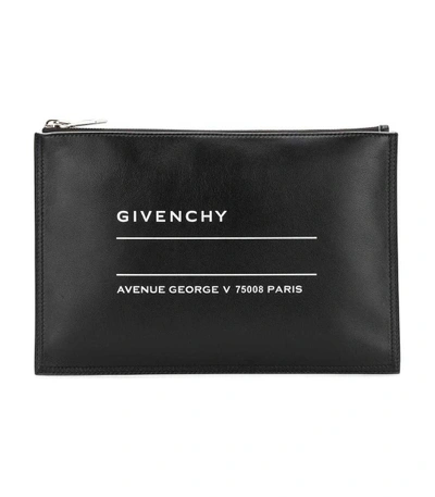 Shop Givenchy Black Medium Printed Clutch Bag