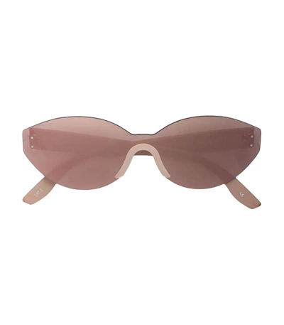 Shop Yeezy Neutral Oval Sunglasses