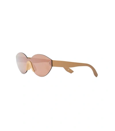 Shop Yeezy Neutral Oval Sunglasses