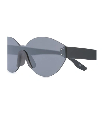 Shop Yeezy Grey Oval Sunglasses