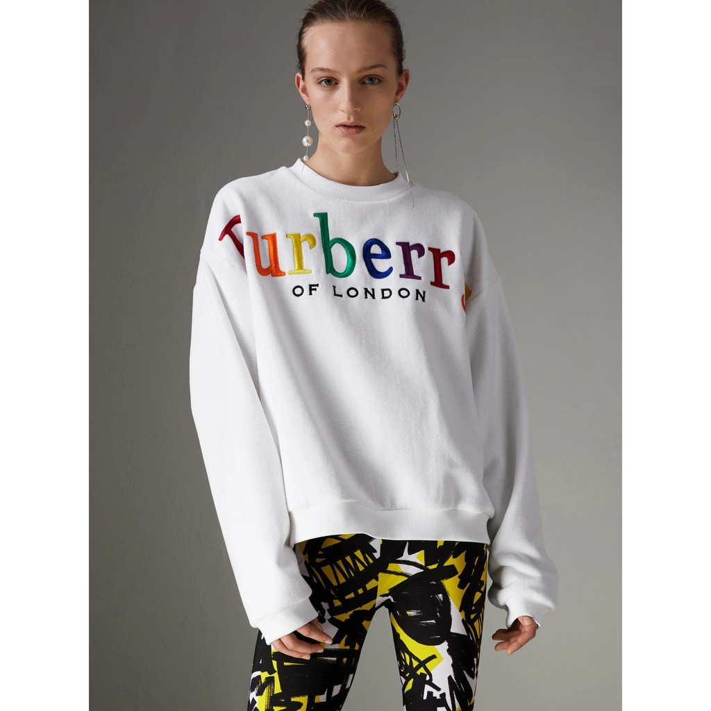 Burberry archive logo towelling sweatshirt deals