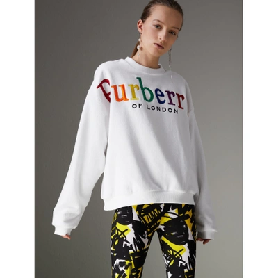 Burberry archive deals logo towelling sweatshirt