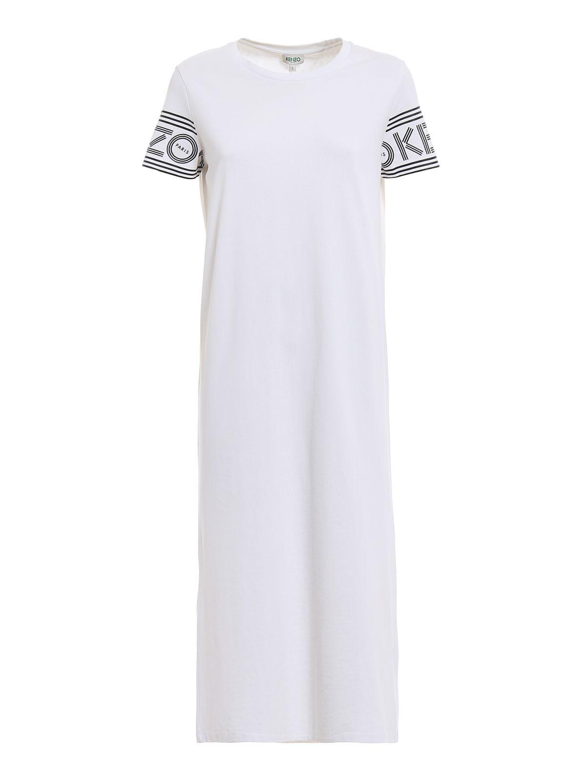 white midi t shirt dress