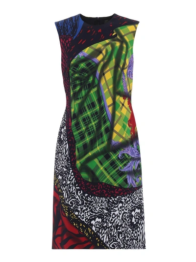 Shop Versace Printed Sleeveless Dress In Amulticolor