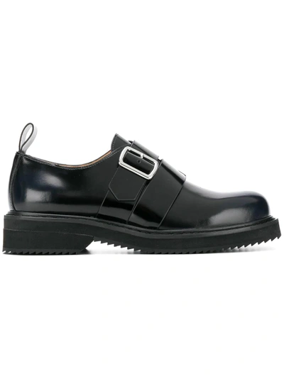 Shop Jil Sander Buckled Brogue Shoes In Black