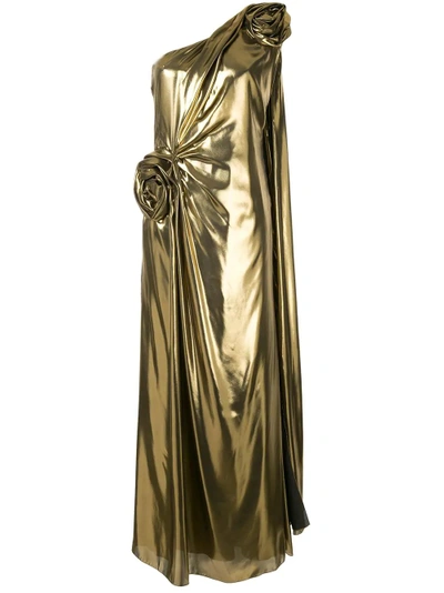Shop Ingie Paris One Shoulder Dress - Gold