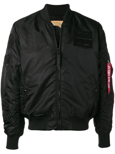 Shop Alpha Industries Classic Zipped Bomber Jacket In Black