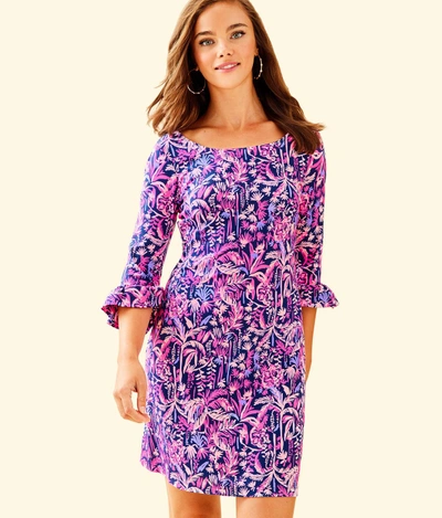 Lilly Pulitzer Upf 50 Sophie Ruffle Dress In Lapis Lazuli Glow Up