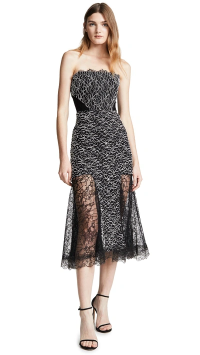 Shop Alexis Ornella Dress In Corded Leaf Lace