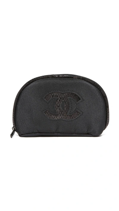 Pre-owned Chanel Sequins Cosmetic Bag (previously Owned) In Black