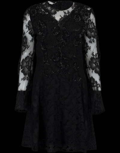 Shop Stella Mccartney Cassie Floral Lace Dress In Black