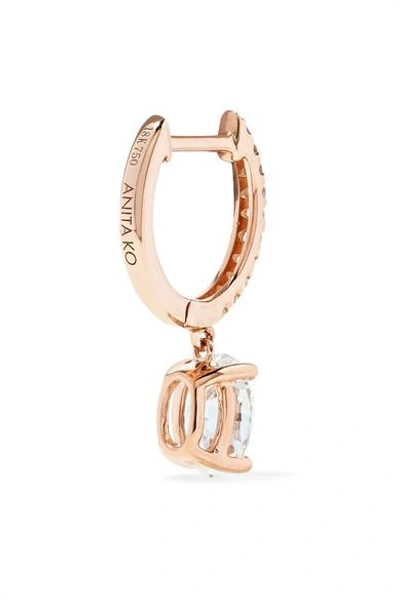 Shop Anita Ko Huggie 18-karat Rose Gold Diamond Earring