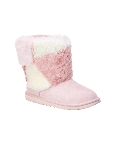 Shop Ugg Classic Short Patchwork Fluff Boot In Pink