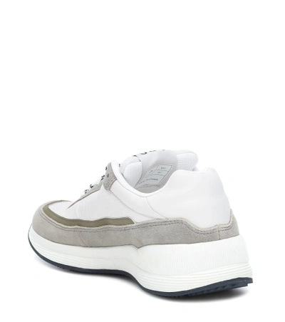 Shop Apc Running Suede-trimmed Sneakers In Grey