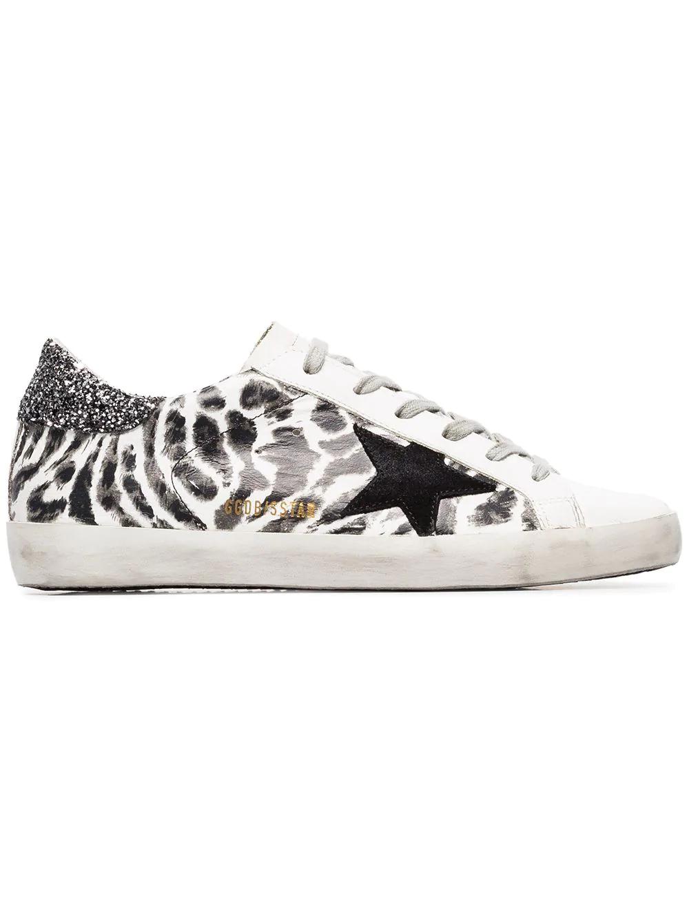 golden goose sneakers leopard print