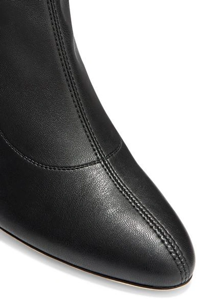 Shop Giuseppe Zanotti Celeste Leather Sock Boots In Black