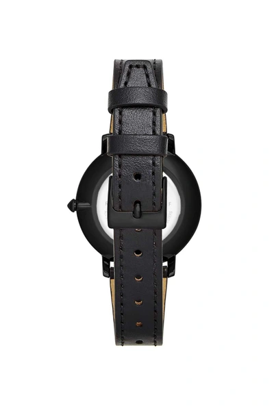 Shop Rebecca Minkoff Major Black Tone Black Strap Watch, 35 Mm