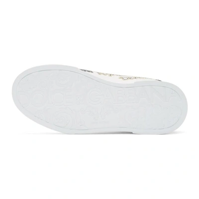 Shop Dolce & Gabbana Dolce And Gabbana White Portofino Prince Low-top Sneakers In Hwf57 White