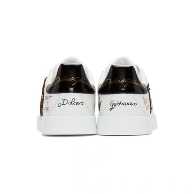 Shop Dolce & Gabbana Dolce And Gabbana White Portofino Prince Low-top Sneakers In Hwf57 White