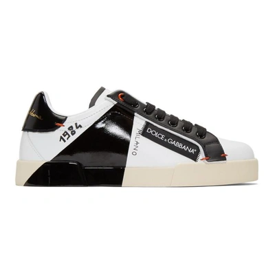 DOLCE AND GABBANA 黑色 AND 白色 1984 PORTOFINO 运动鞋
