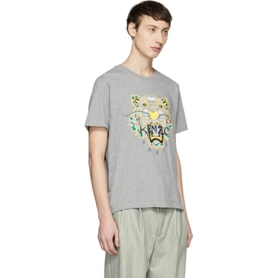 Shop Kenzo Grey Limited Edition Dragon Tiger T-shirt In 97 Dark Gre