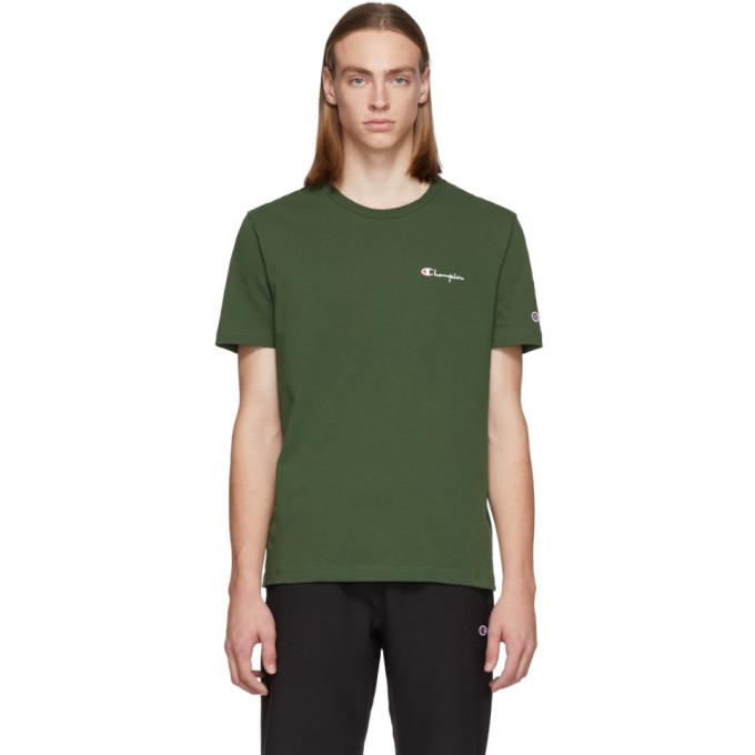 olive green champion t shirt